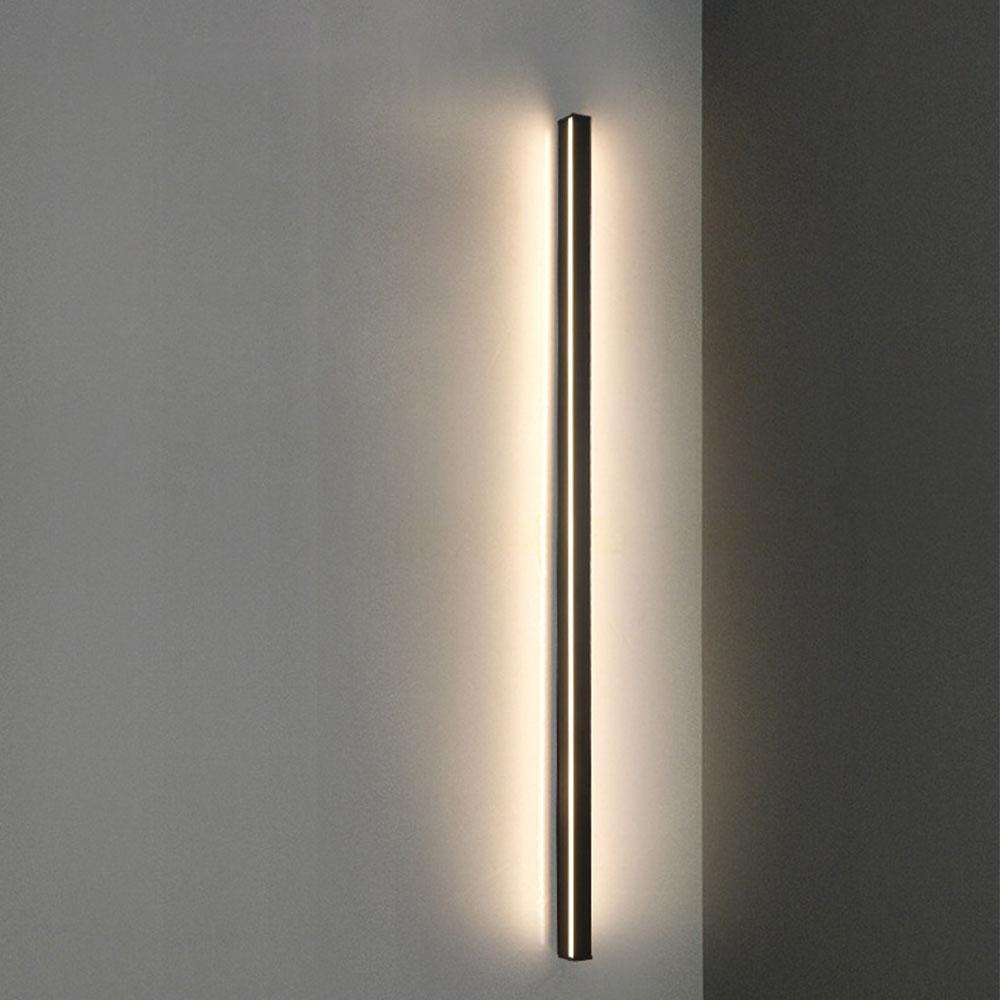 Long LED Linear Wall Lights – Dimmable RGB Modern Black Minimalist Lighting for Home, Hallway & Living Room Decor