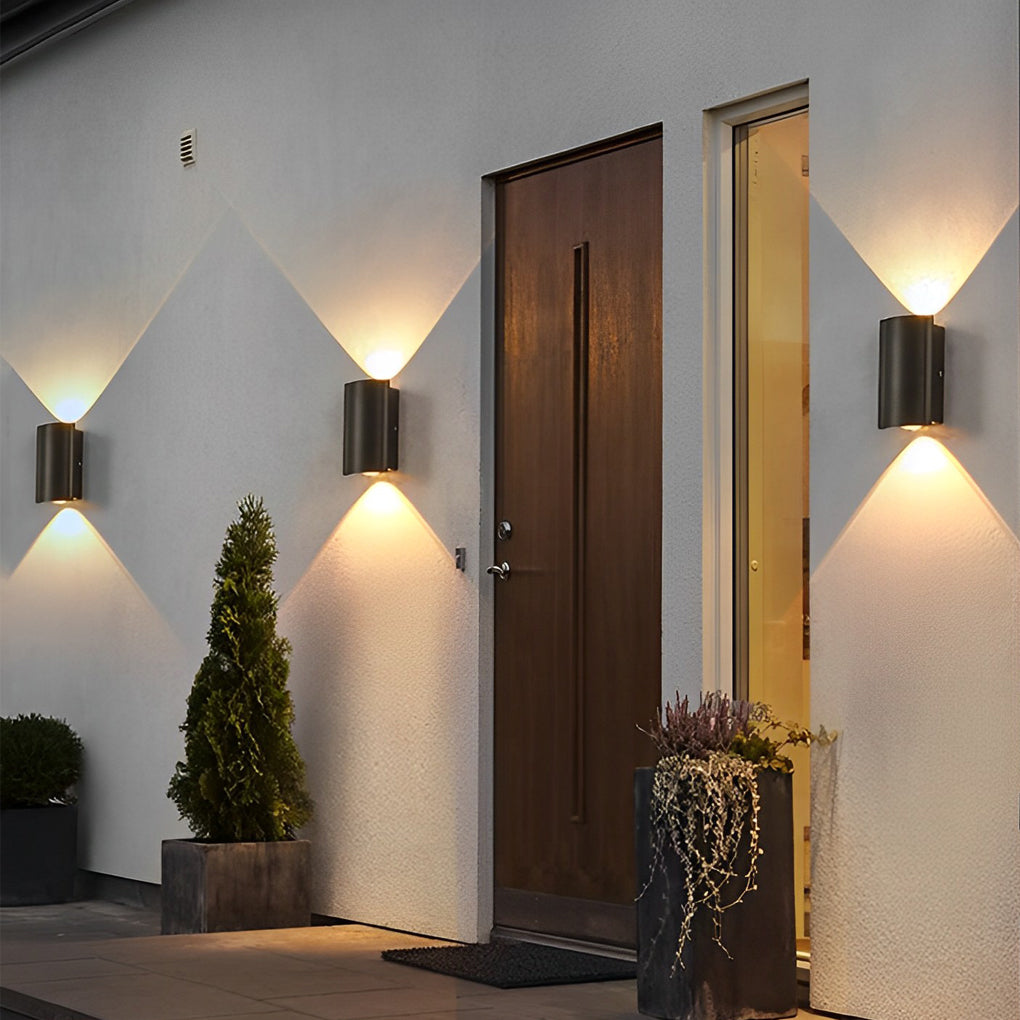 Creative Wave LED Up and Down Wall Light – Waterproof Modern Outdoor Wall Washer Lighting for Home, Porch & Garden