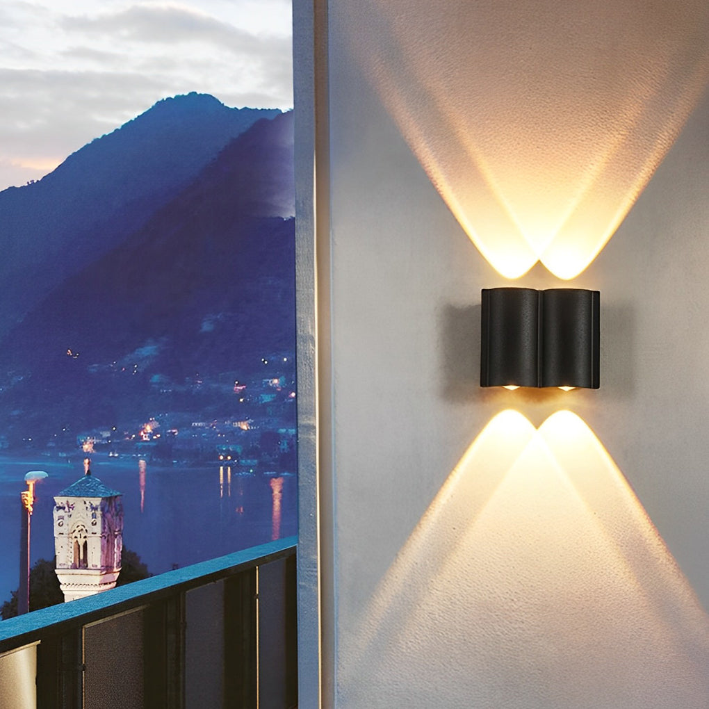 Creative Wave LED Up and Down Wall Light – Waterproof Modern Outdoor Wall Washer Lighting for Home, Porch & Garden