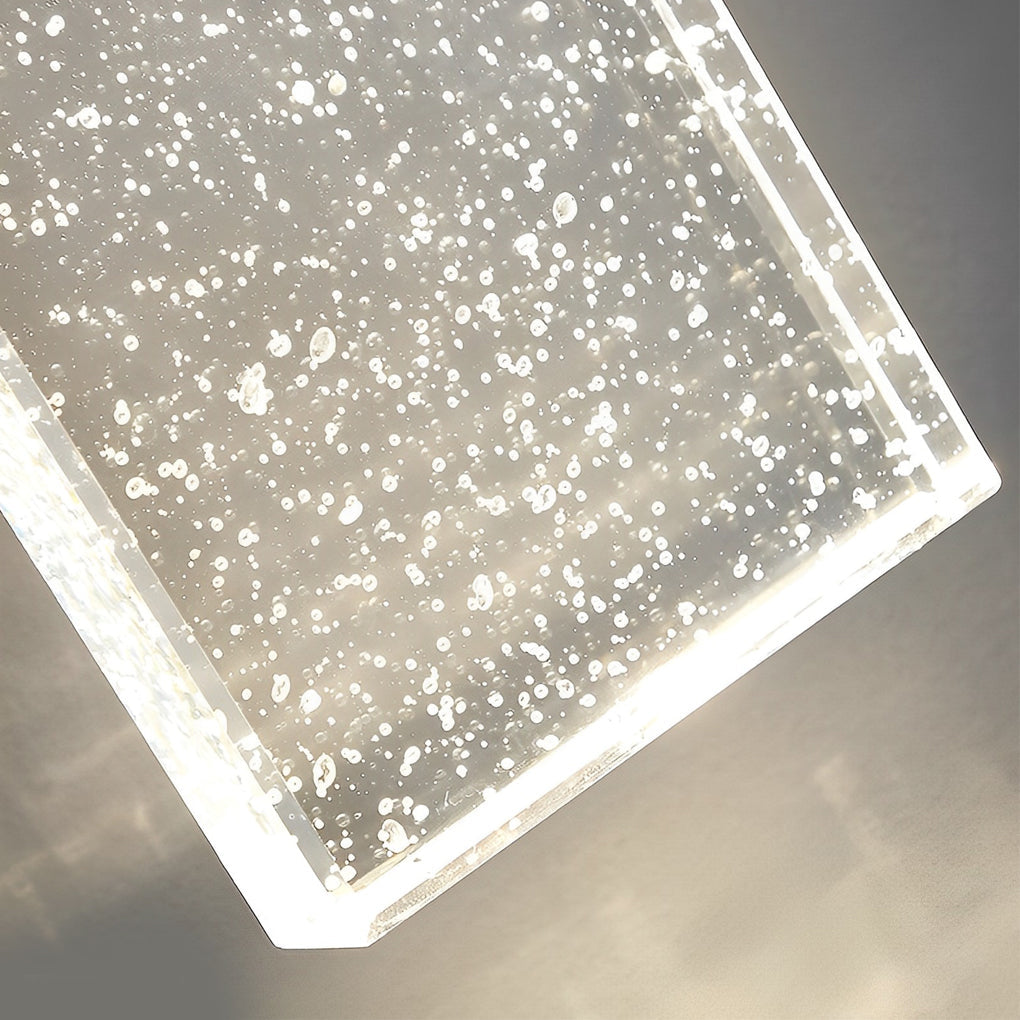 Rectangular Bubble Crystal LED Wall Light – Waterproof Modern Outdoor Wall Lamp for Porch, Garden & Building Facade