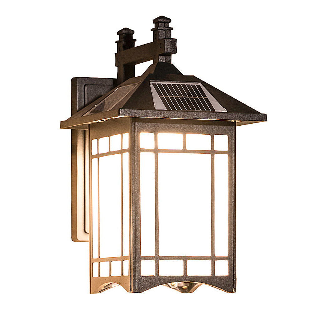 Retro Vintage Solar LED Wall Lamp – Waterproof Outdoor Wall Sconce Lighting with Remote Control for Garden, Porch & Patio