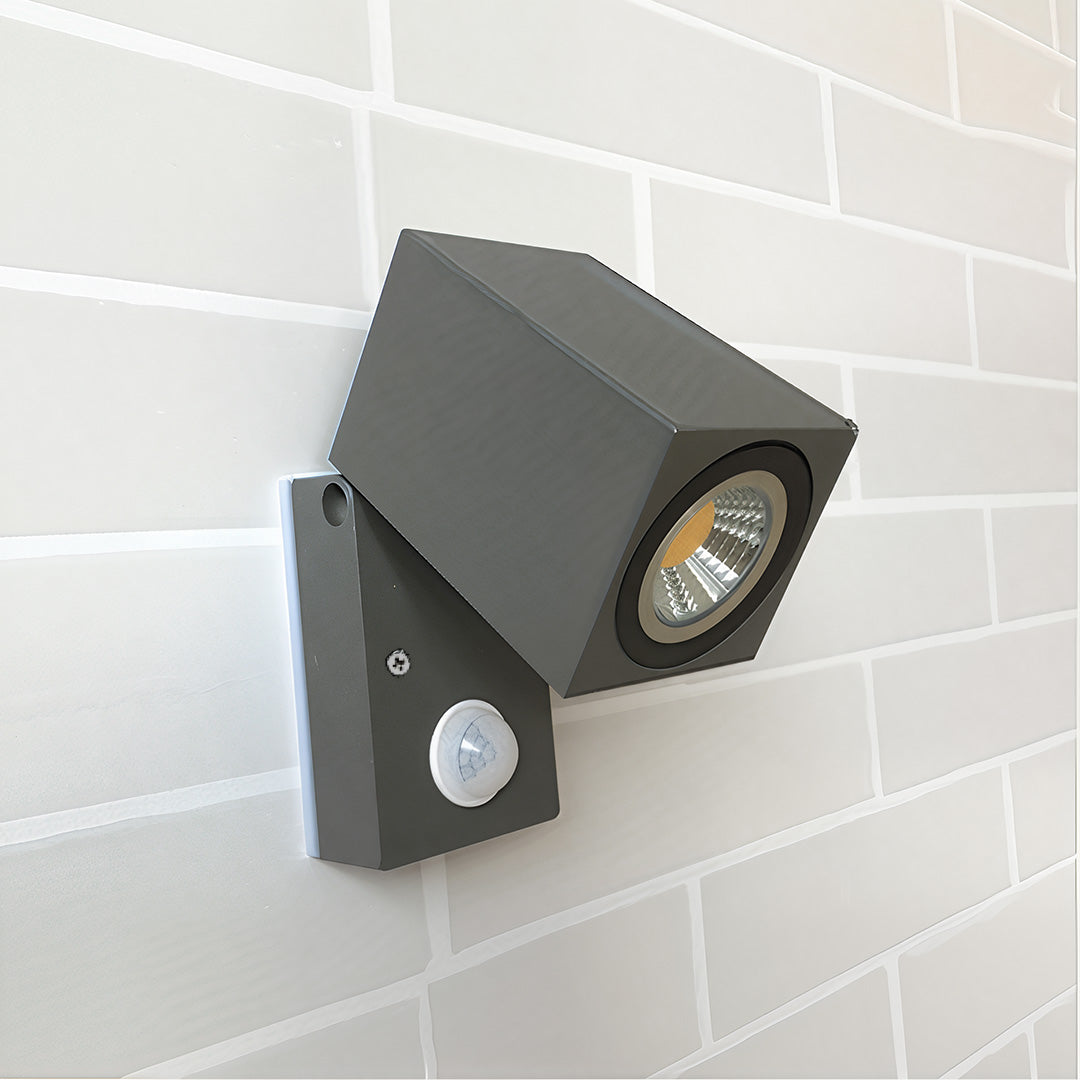 Square Adjustable Motion Sensor LED Wall Light – Waterproof Indoor & Outdoor Wall Sconce Spotlight for Home, Garden & Garage