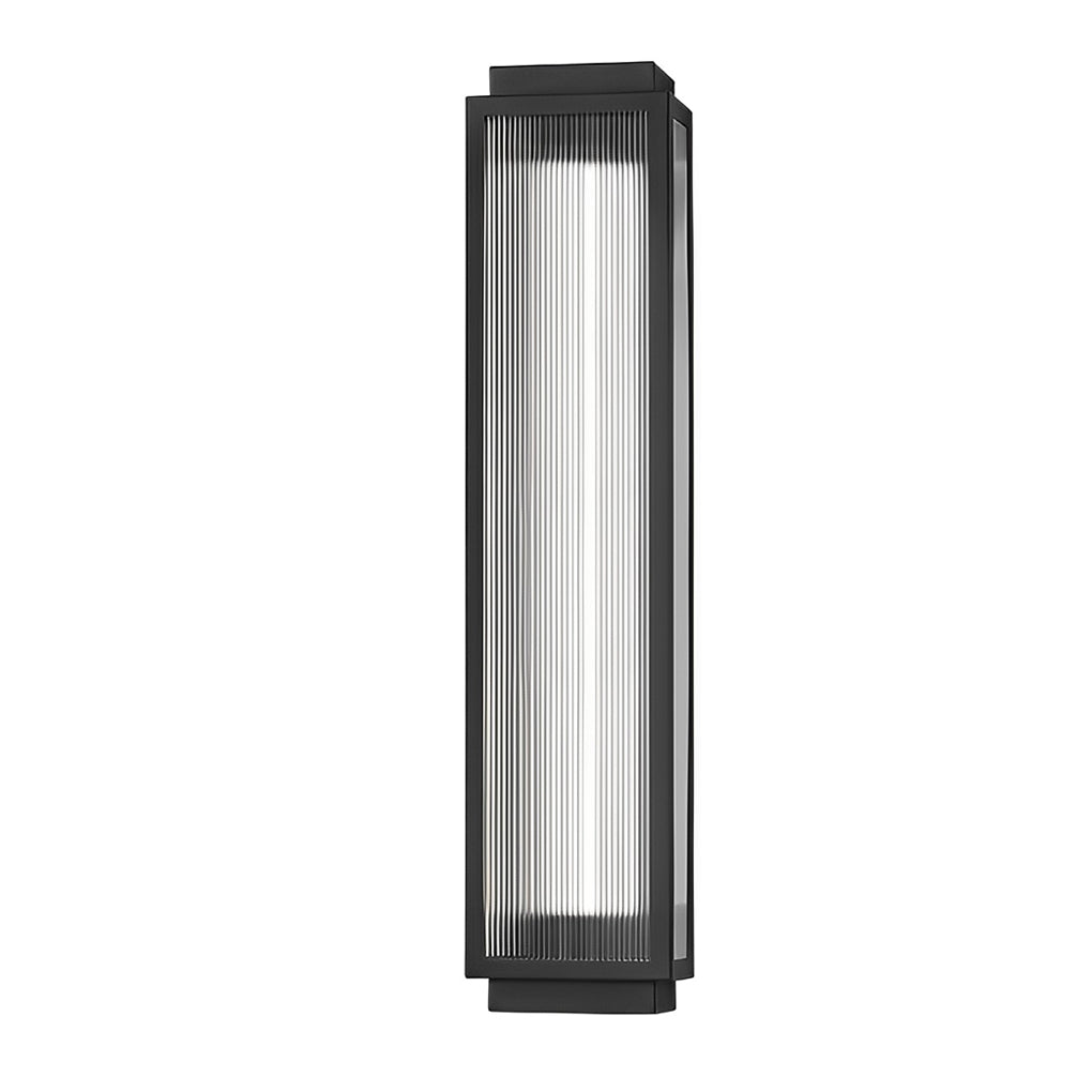 Rectangular Waterproof LED Wall Light – Modern Black Outdoor Strip Wall Lamp for Porch, Garden & Building Facade