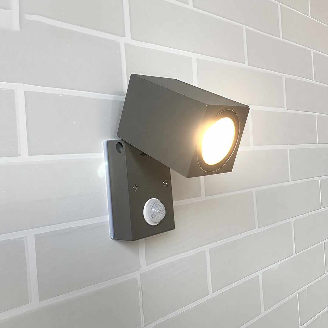 Square Adjustable Motion Sensor LED Wall Light – Waterproof Indoor & Outdoor Wall Sconce Spotlight for Home, Garden & Garage