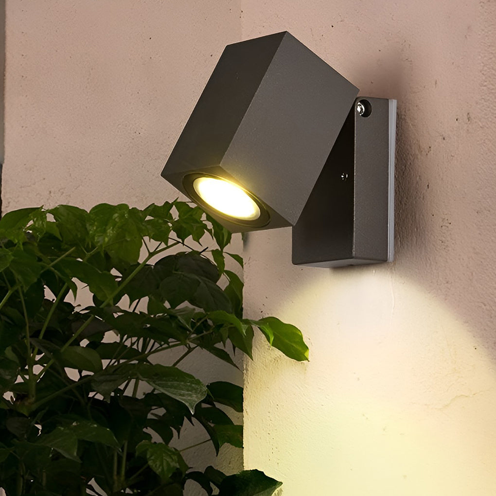 Square Adjustable Motion Sensor LED Wall Light – Waterproof Indoor & Outdoor Wall Sconce Spotlight for Home, Garden & Garage