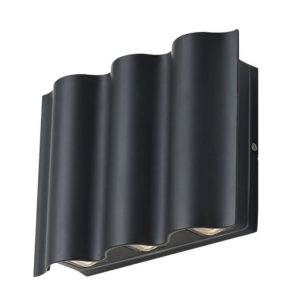 Arc Waterproof LED Wall Sconces – Modern Wave Up & Down Outdoor Wall Lights for Porch, Garden, and Building Facade Lighting