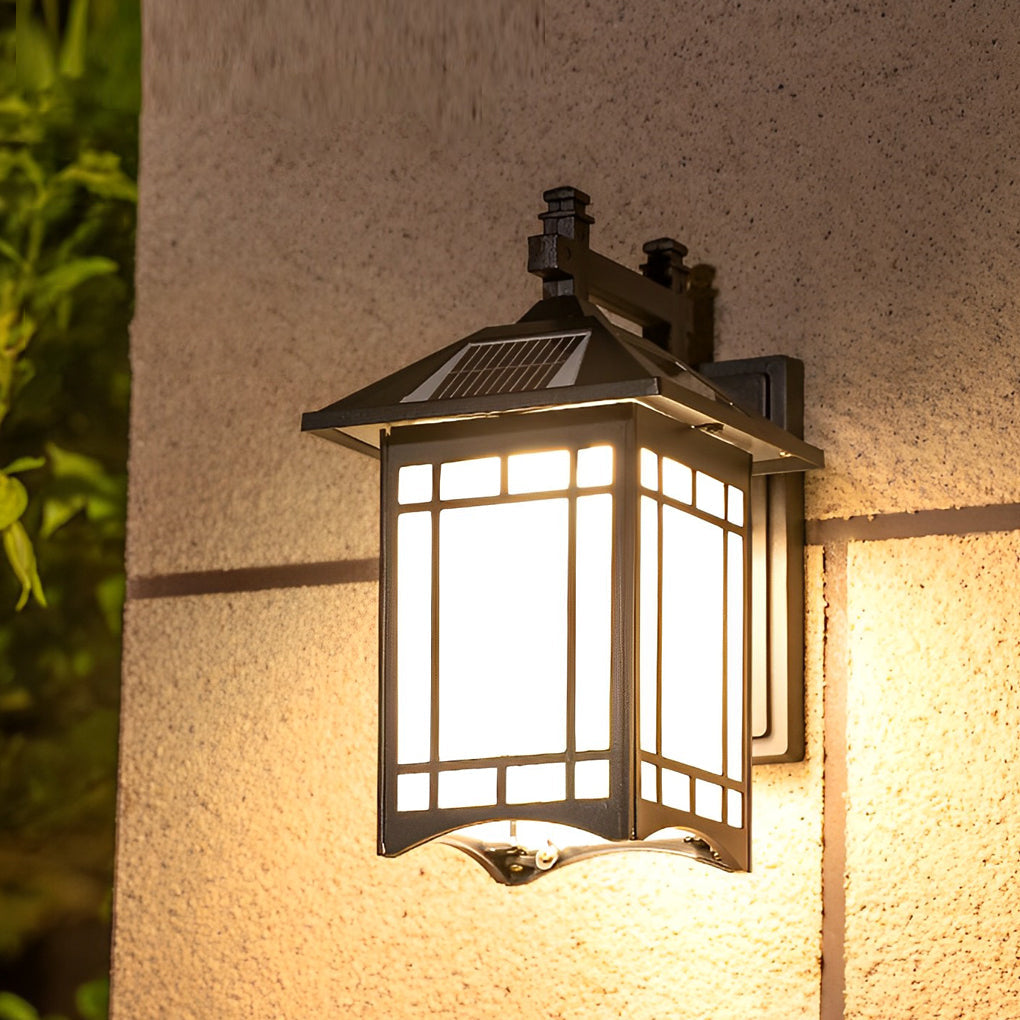 Retro Vintage Solar LED Wall Lamp – Waterproof Outdoor Wall Sconce Lighting with Remote Control for Garden, Porch & Patio