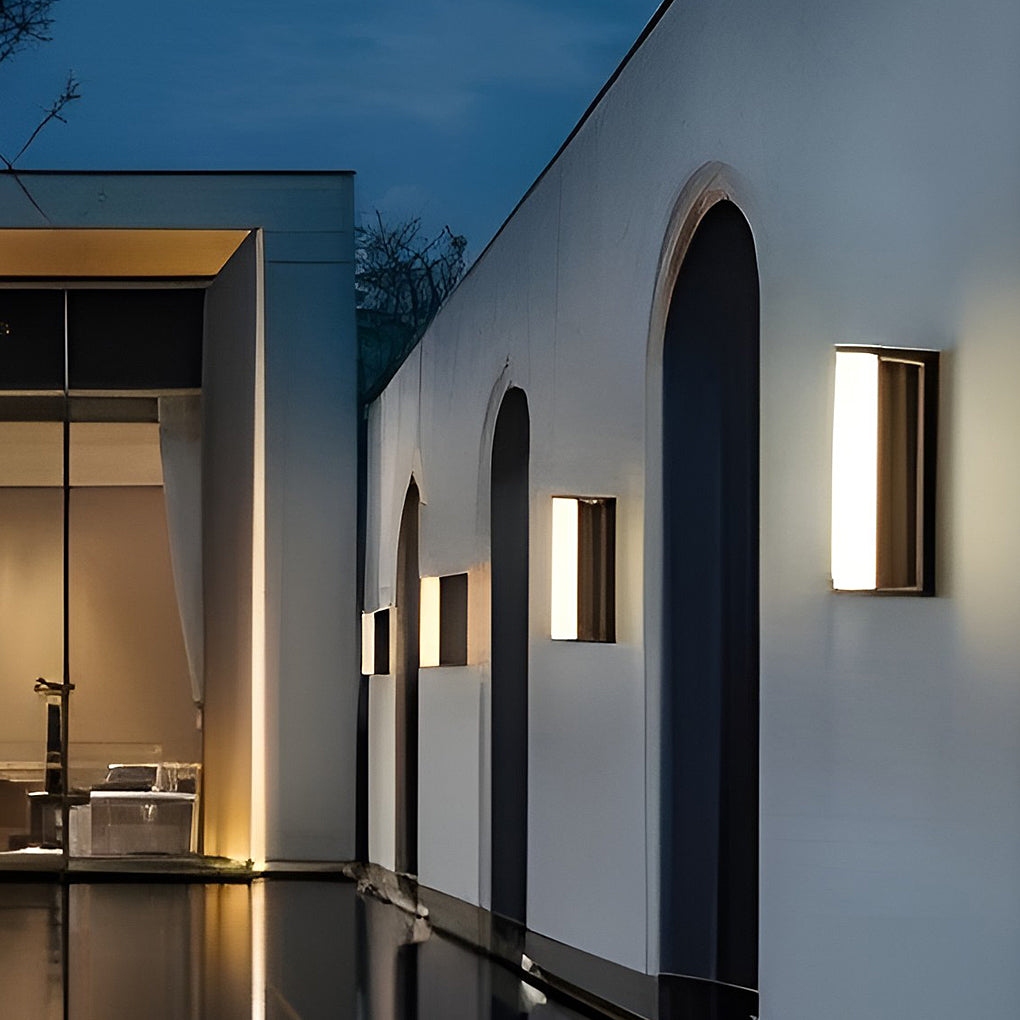 Long Acrylic LED Solar Wall Light – Waterproof Modern Linear Outdoor Wall Mounted Lighting for Garden, Porch & Building Facade