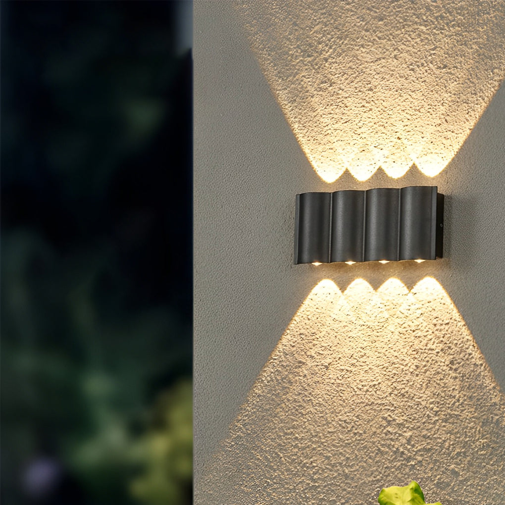 Creative Wave LED Up and Down Wall Light – Waterproof Modern Outdoor Wall Washer Lighting for Home, Porch & Garden
