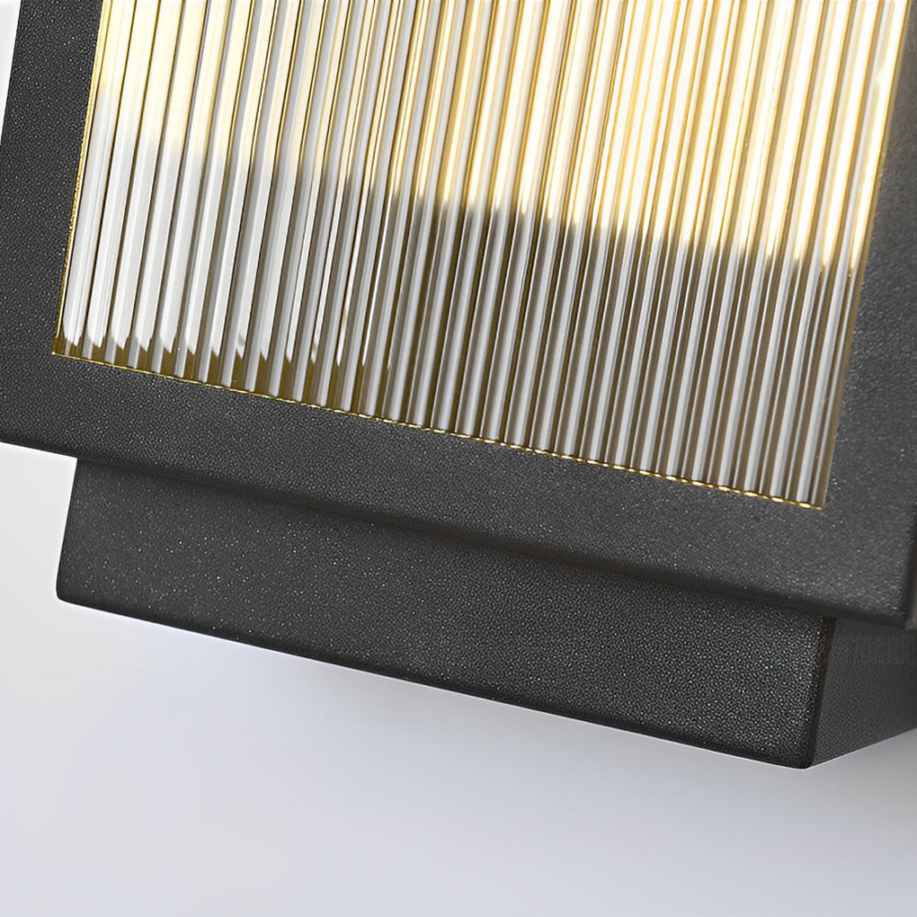 Rectangular Waterproof LED Wall Light – Modern Black Outdoor Strip Wall Lamp for Porch, Garden & Building Facade