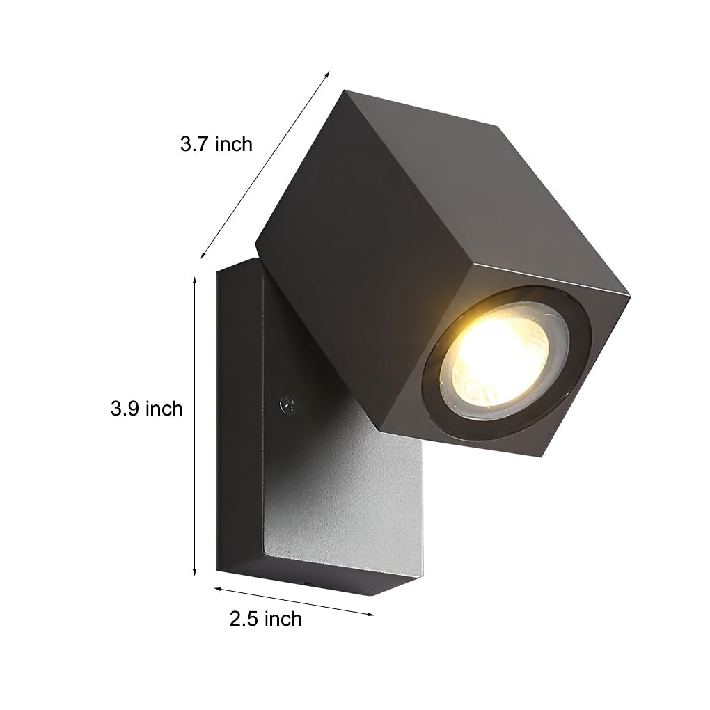Square Adjustable Motion Sensor LED Wall Light – Waterproof Indoor & Outdoor Wall Sconce Spotlight for Home, Garden & Garage