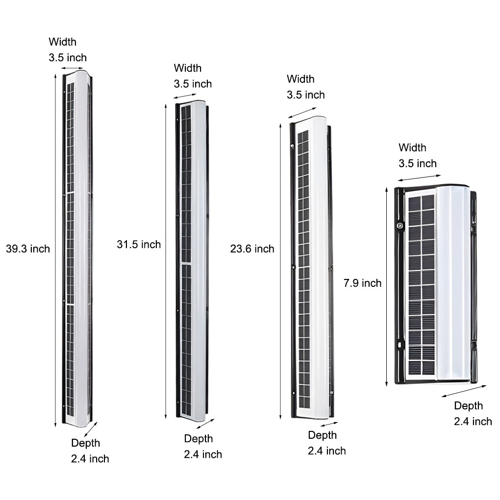 Long Acrylic LED Solar Wall Light – Waterproof Modern Linear Outdoor Wall Mounted Lighting for Garden, Porch & Building Facade