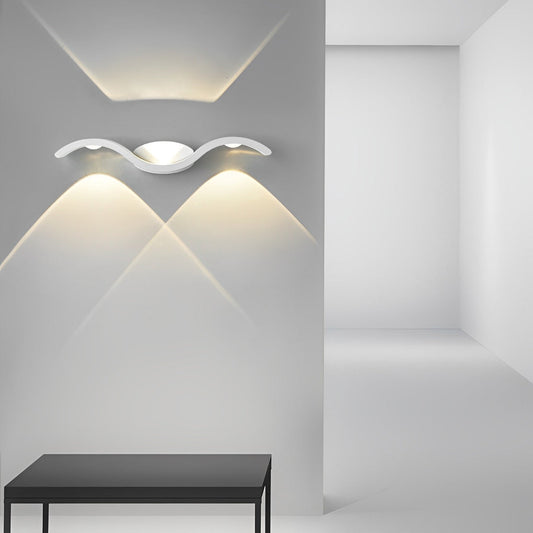 Outdoor Seagull Wavy LED Wall Light – Creative Up & Down Modern Wall Mounted Lighting for Home, Garden & Building Facade
