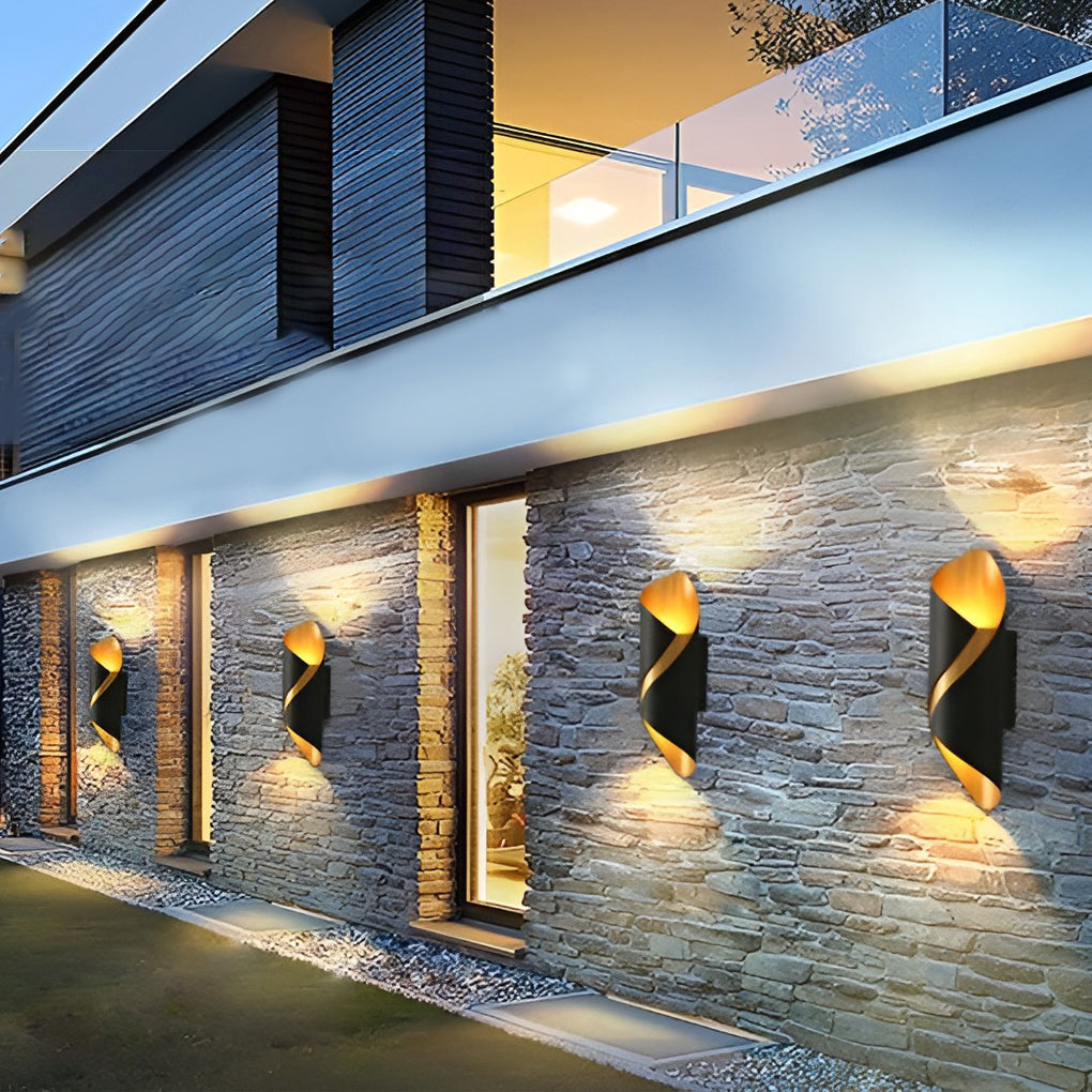 Outdoor LED Up and Down Wall Light – Waterproof Modern Wall Sconce Lighting for Porch, Patio & Building Facade