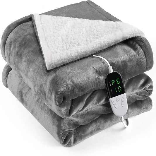 Heated Blanket-Electric Blanket,Soft Heated Throw Blanket with 6 Heating Levels venvolt
