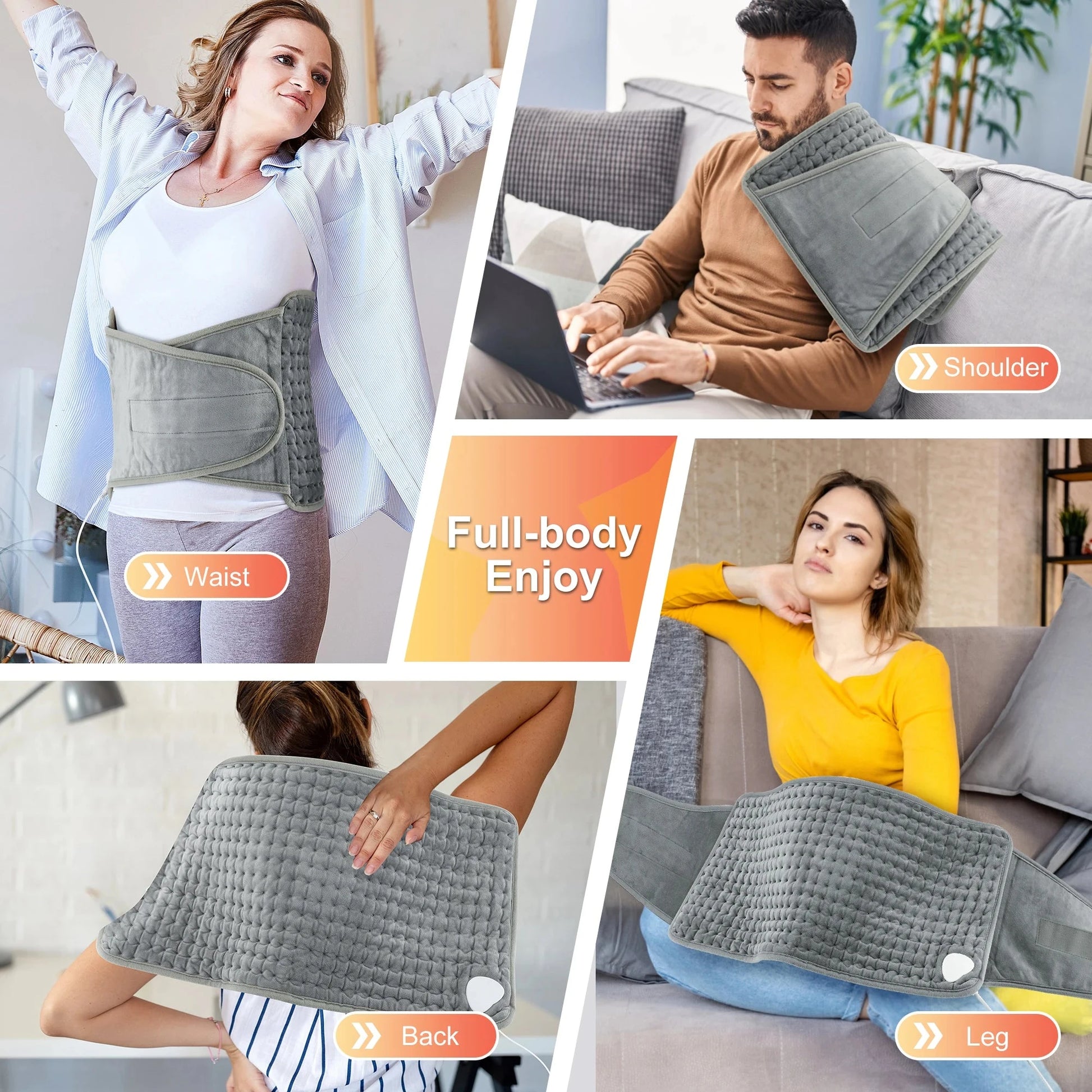 Electric Heating Pads for Cramps Winter Heater Mat For Office Sofa Beds Waist Back Warmer Blankets Camping 110V 220V Washable venvolt
