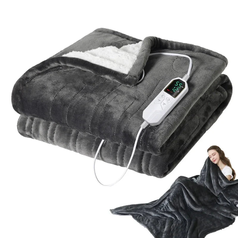 Fast Heating Electric Throw Blanket 80x140cm Throw Heated Blanket Machine Washable Temperature Control Warmer venvolt