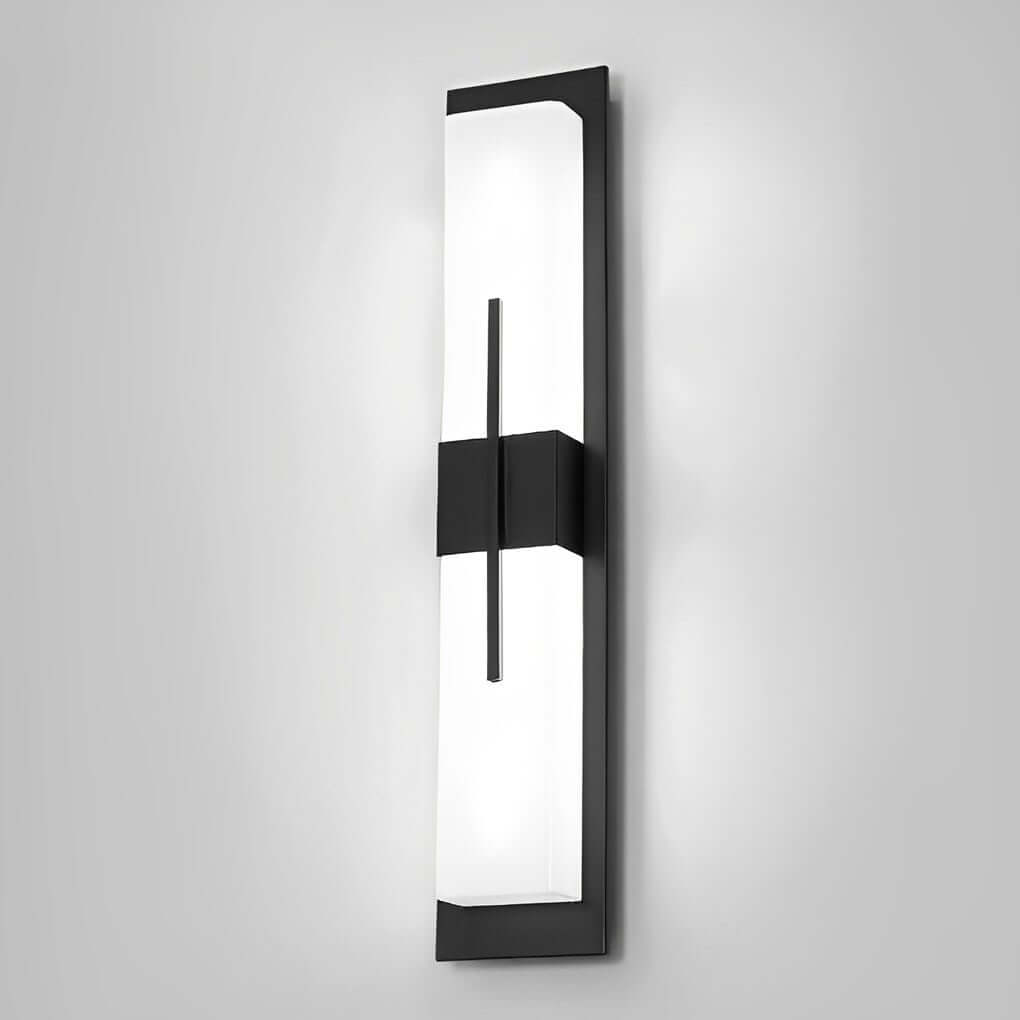 Creative Rectangular LED Wall Light – Modern Waterproof Black Outdoor Wall Lamp for Porch, Garden & Building Facade