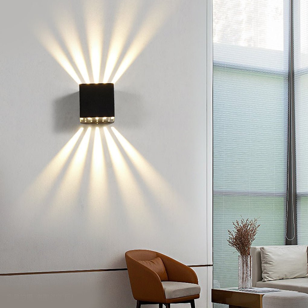 Creative LED Up and Down Wall Light – Modern Waterproof Outdoor Wall Sconce Lighting for Porch, Patio & Building Facade