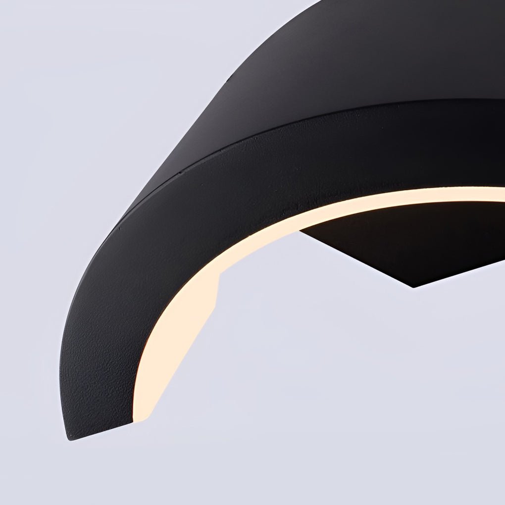 Classic Curved Glow LED Wall Light – Modern Outdoor Downlight Wall Mounted Sconce for Porch, Patio & Building Facade