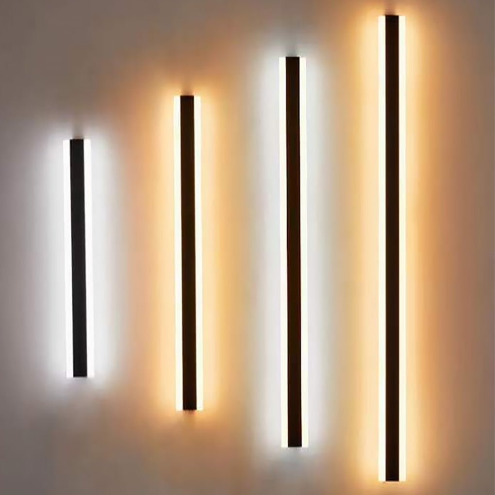 Linear LED Long Outdoor Wall Light – Minimalist Waterproof Exterior Wall Mount Lighting for Porch, Patio & Building Facade