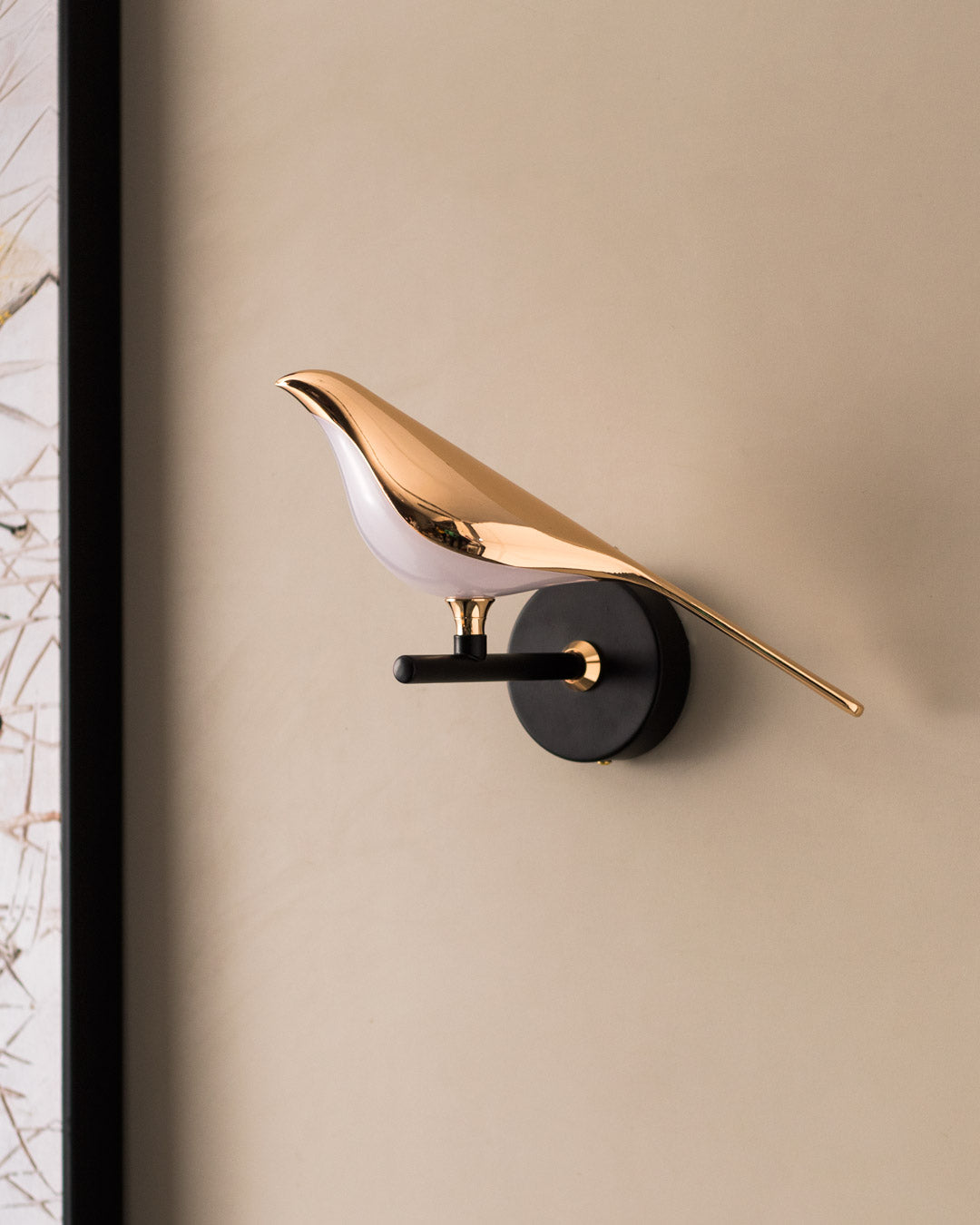 Elegant Gold Metal & Acrylic Wall Light for Living Room, Bedroom