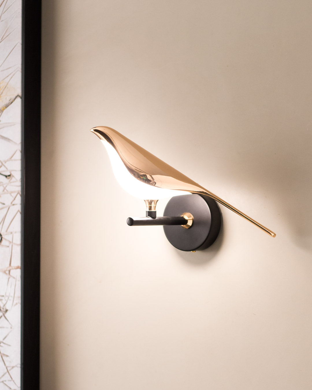 Elegant Gold Metal & Acrylic Wall Light for Living Room, Bedroom