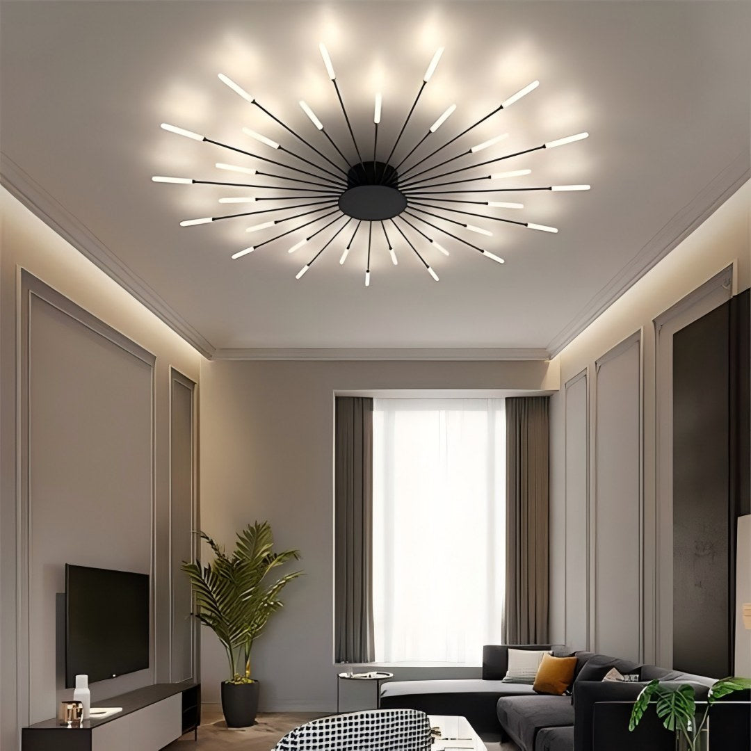 Fireworks Ceiling Lights – Modern LED Burst Chandelier for Living Rooms & Bedrooms