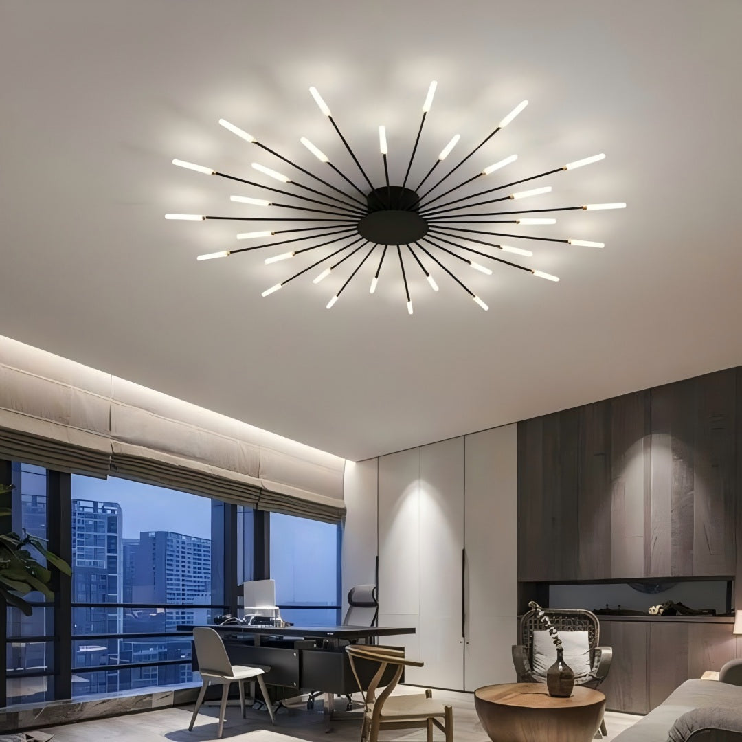 Fireworks Ceiling Lights – Modern LED Burst Chandelier for Living Rooms & Bedrooms