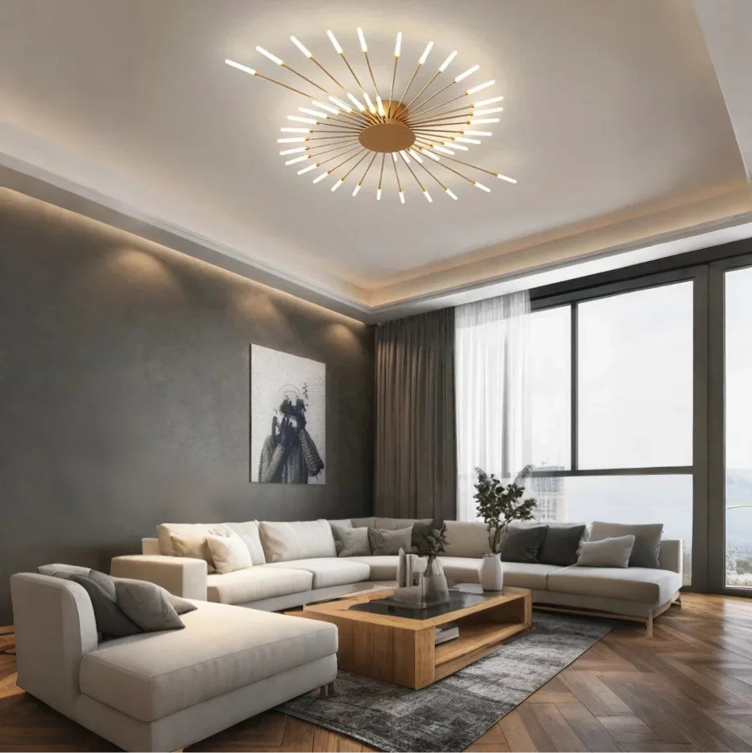 Fireworks Ceiling Lights – Modern LED Burst Chandelier for Living Rooms & Bedrooms