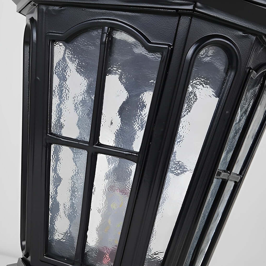 Waterproof LED Outdoor Pillar Lamp Dual Solar & Hardwired for Garden, Lawn & Villa Gate