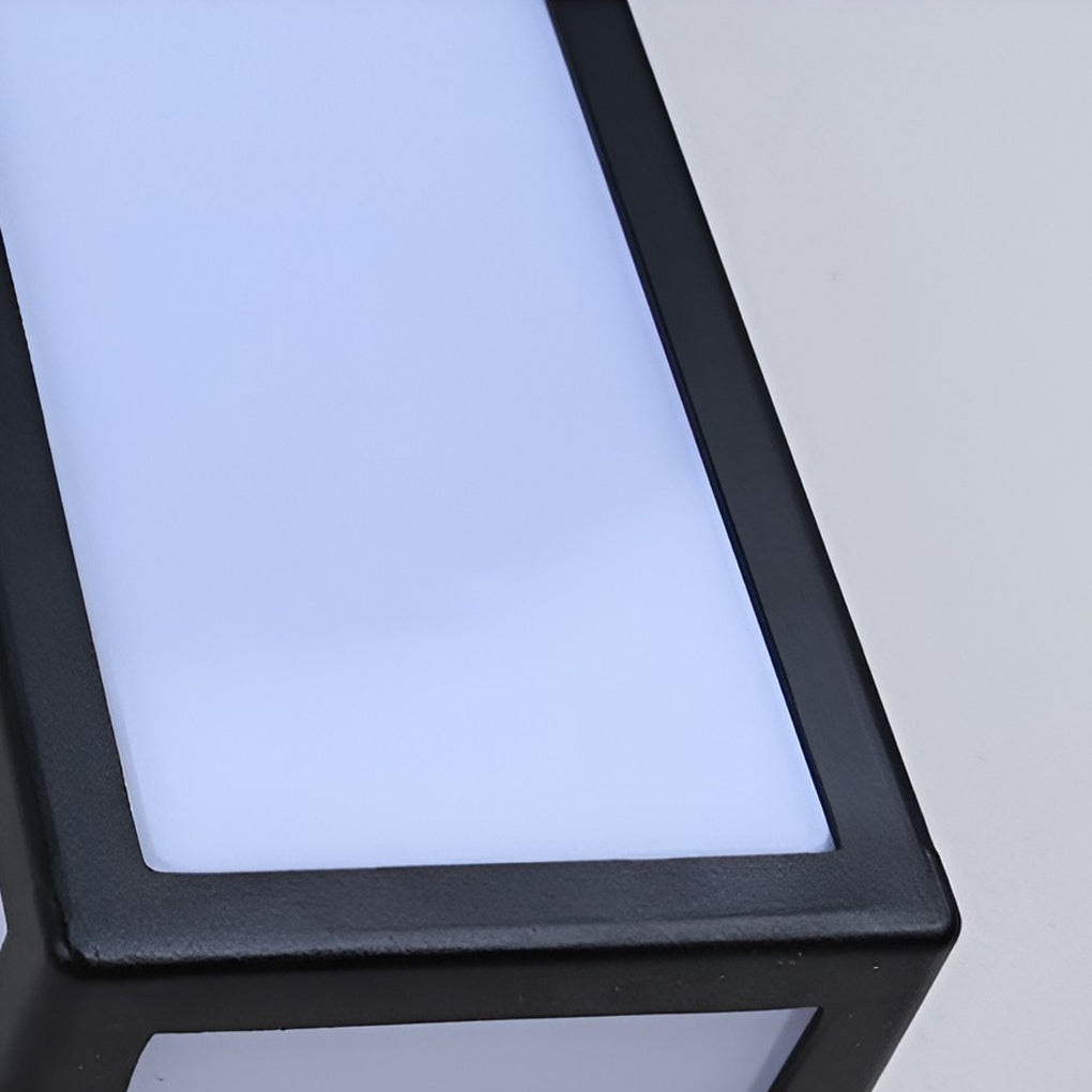 Rectangle LED Motion Sensor Wall Light – Modern Black Waterproof Outdoor Sconce Lighting for Porch, Garden & Garage