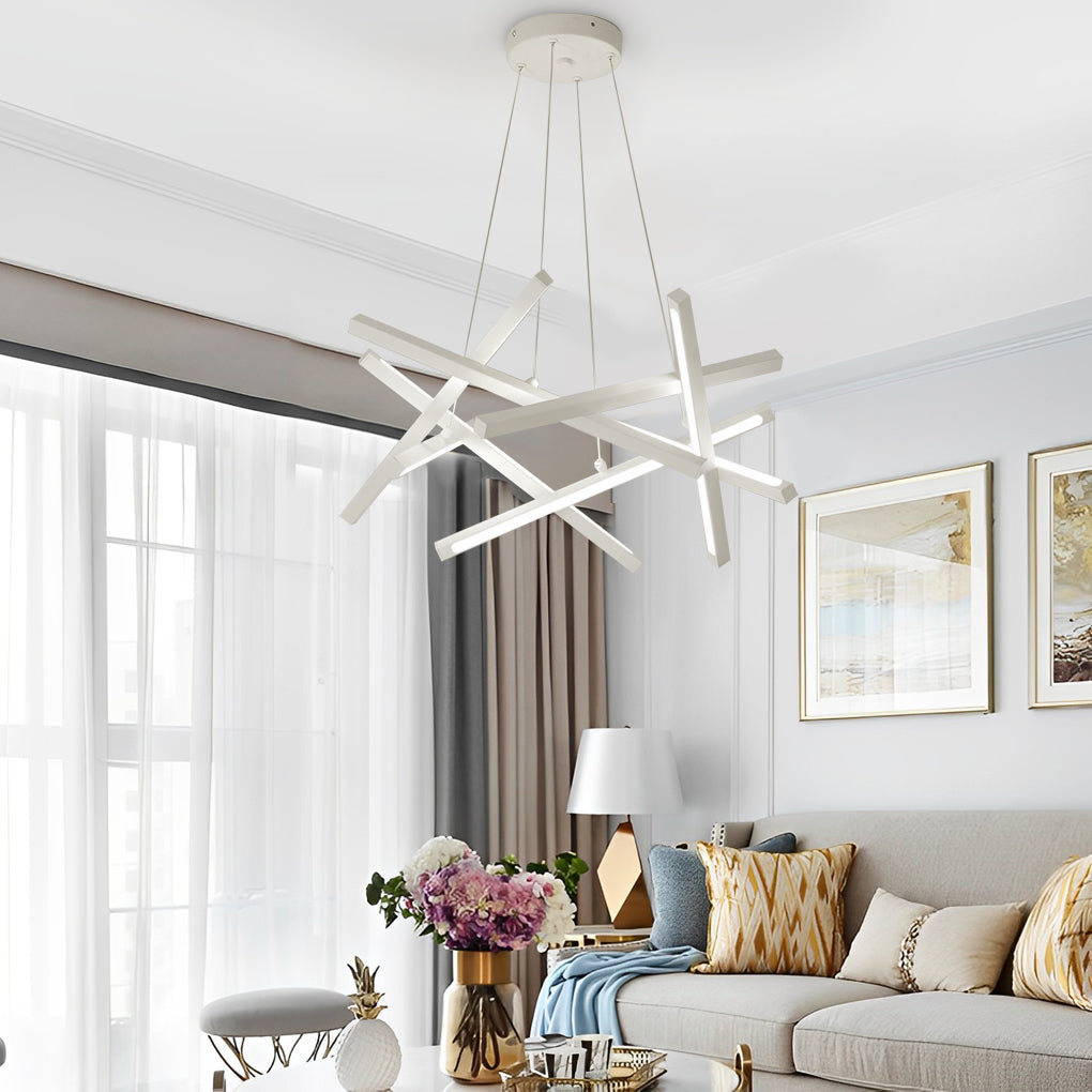 8-light Modern LED Sputnik Chandelier Stylish Ceiling Lighting venvolt