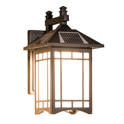 Retro Vintage Solar LED Wall Lamp – Waterproof Outdoor Wall Sconce Lighting with Remote Control for Garden, Porch & Patio
