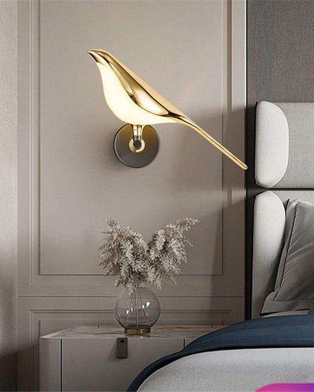 Elegant Gold Metal & Acrylic Wall Light for Living Room, Bedroom