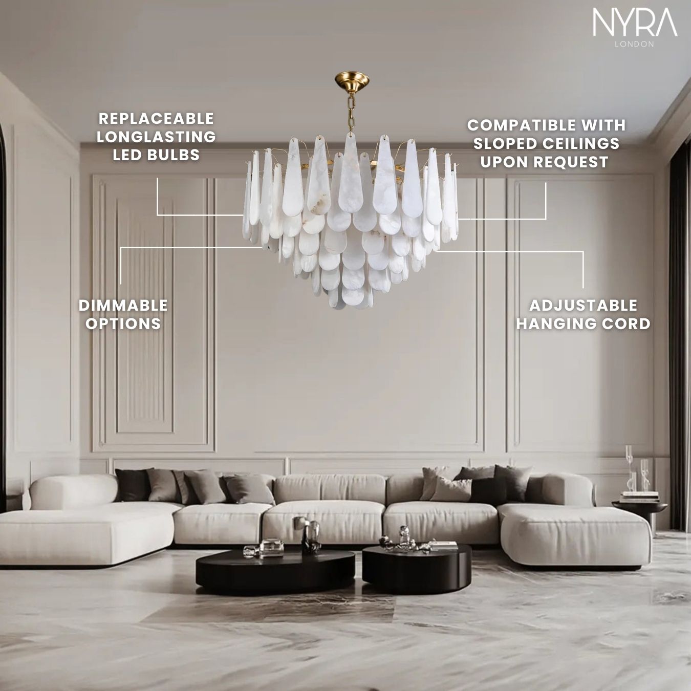 Modern Classic 3-Tier Ceiling Light