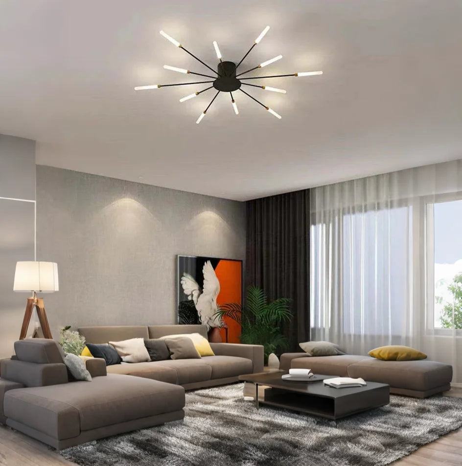 Fireworks Ceiling Lights – Modern LED Burst Chandelier for Living Rooms & Bedrooms