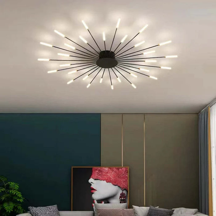 Fireworks Ceiling Lights – Modern LED Burst Chandelier for Living Rooms & Bedrooms