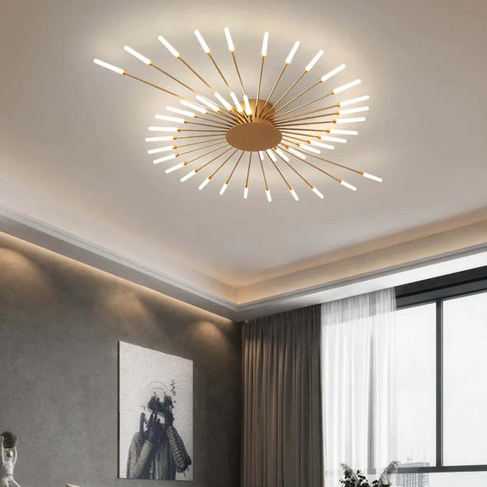 Fireworks Ceiling Lights – Modern LED Burst Chandelier for Living Rooms & Bedrooms
