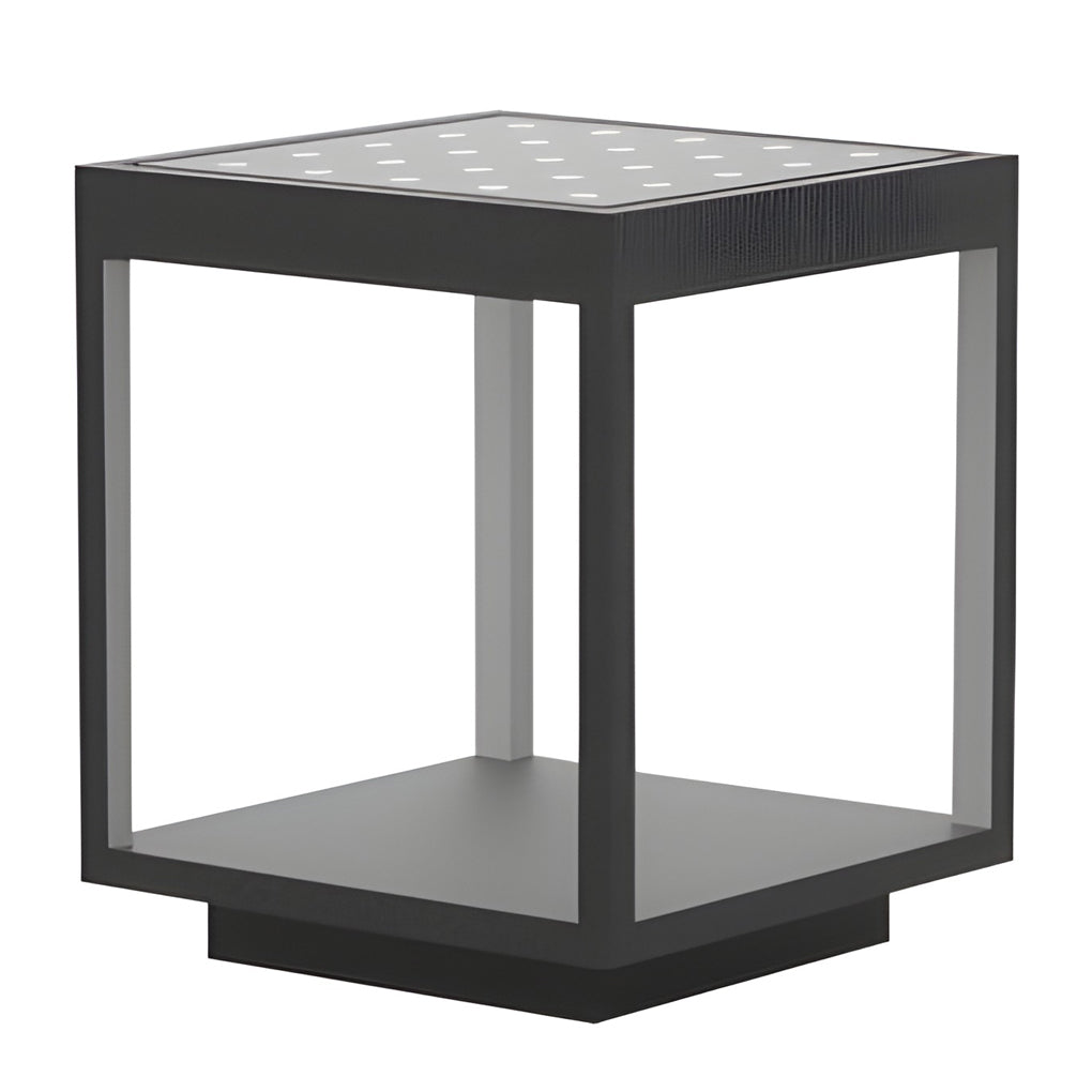 Solar or Hardwired Outdoor Pier-Mounted Lamp for Garden, Villa & Pathway