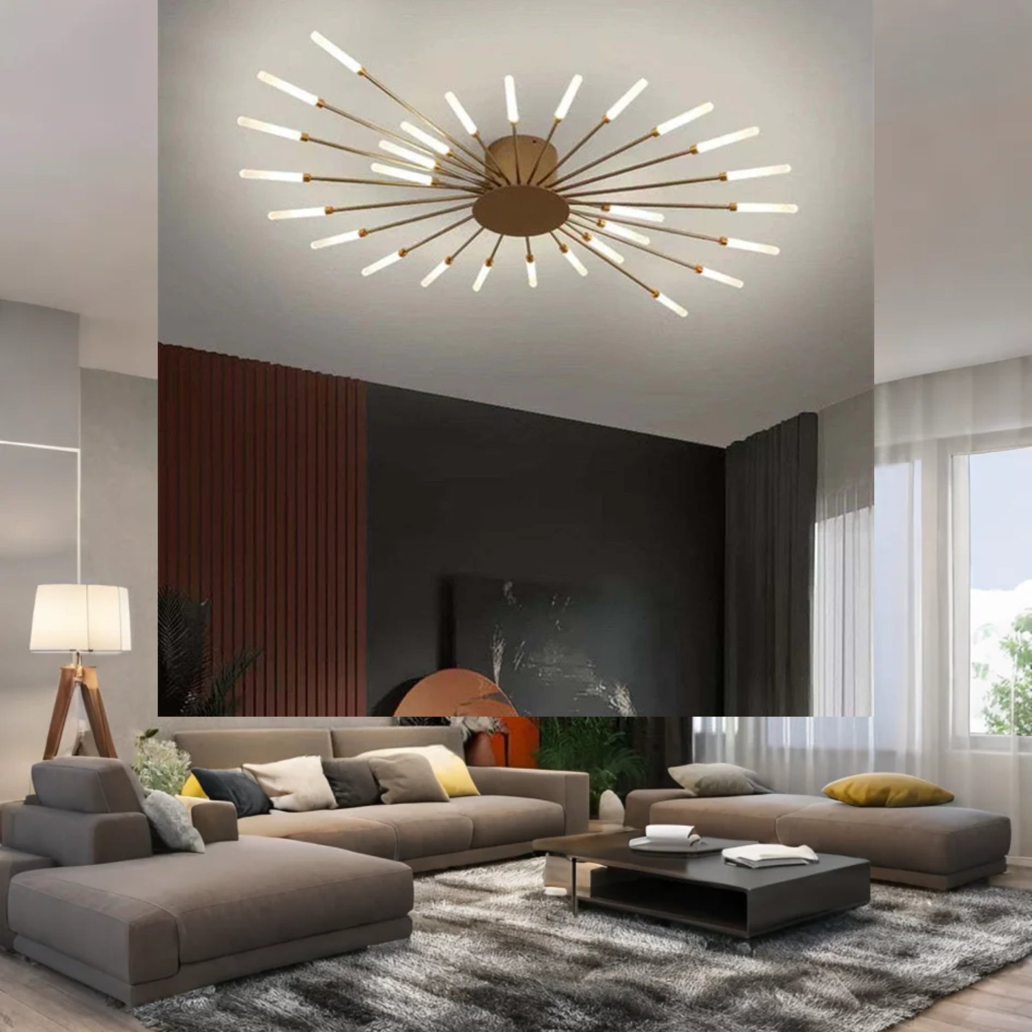 Fireworks Ceiling Lights – Modern LED Burst Chandelier for Living Rooms & Bedrooms