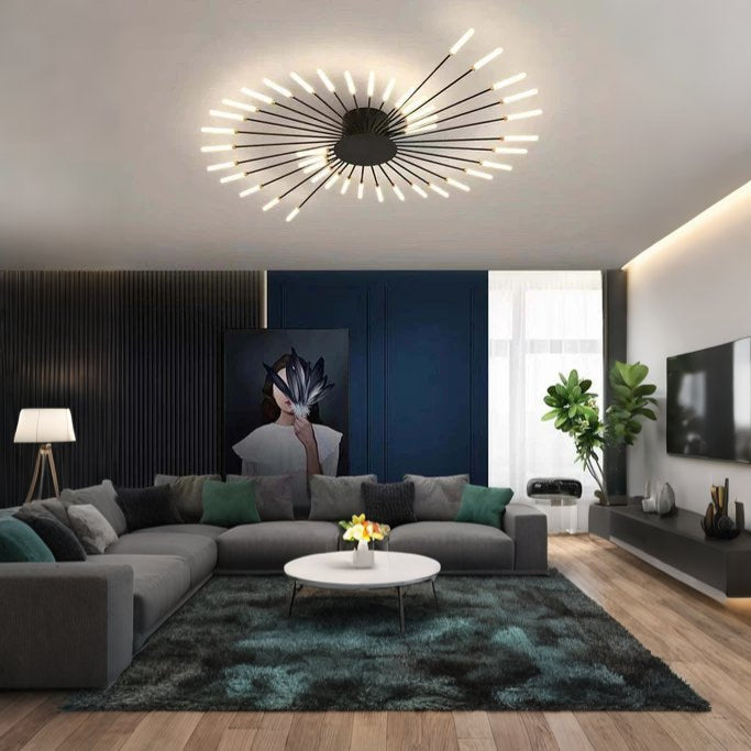 Fireworks Ceiling Lights – Modern LED Burst Chandelier for Living Rooms & Bedrooms