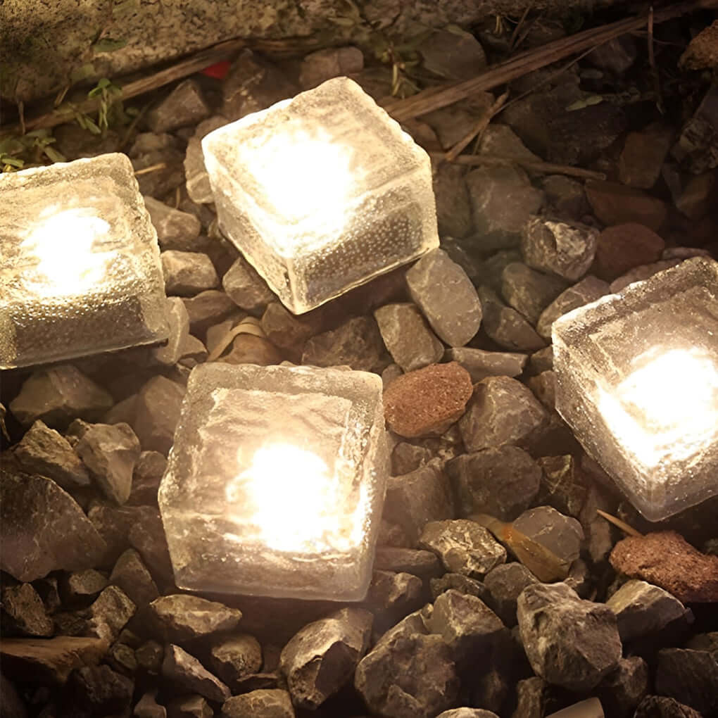 2V Mount-Free Ice Cube Solar Lights for Modern Outdoor Décor