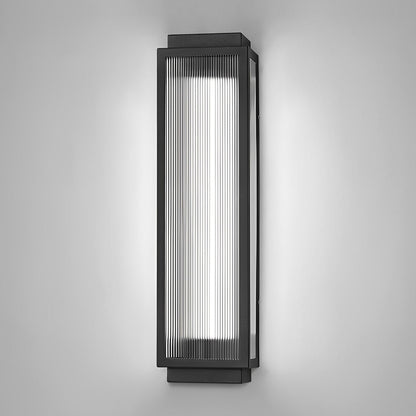 Rectangular Waterproof LED Wall Light – Modern Black Outdoor Strip Wall Lamp for Porch, Garden & Building Facade