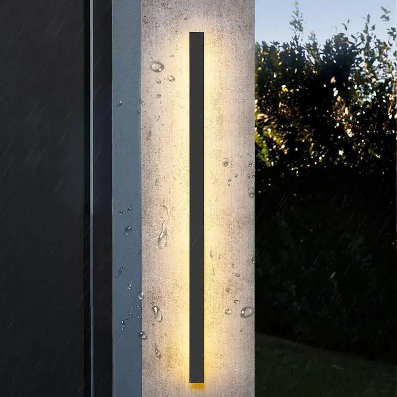 Black Long LED Linear Wall Lights – Modern Outdoor LED Lighting for Front Porch & Facade venvolt