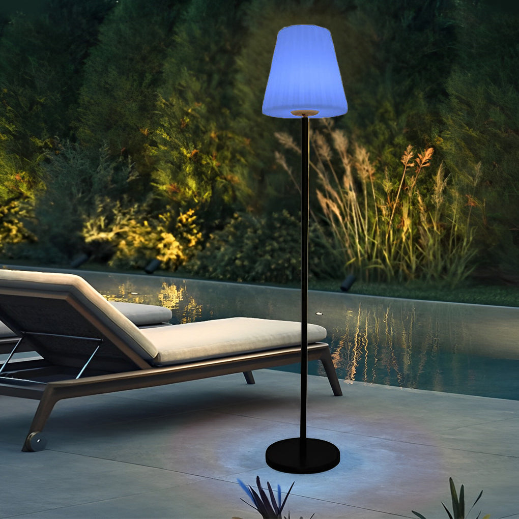 60-Inch Modern Outdoor LED Solar Floor Lamp with IP65 Waterproof Design