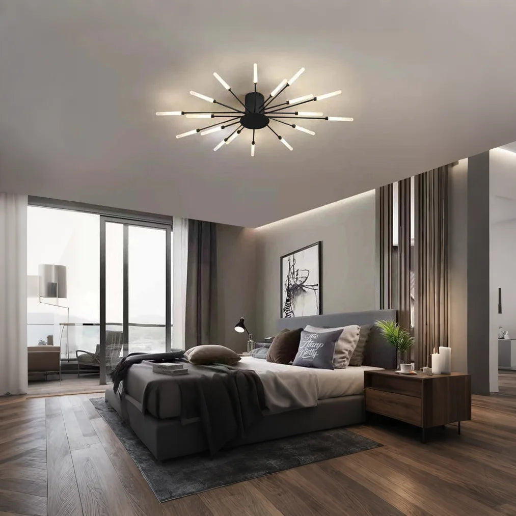 Fireworks Ceiling Lights – Modern LED Burst Chandelier for Living Rooms & Bedrooms