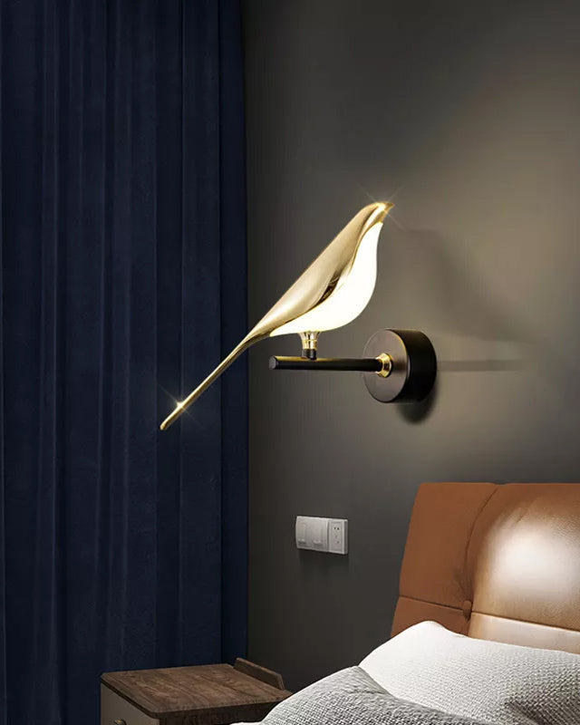 Elegant Gold Metal & Acrylic Wall Light for Living Room, Bedroom