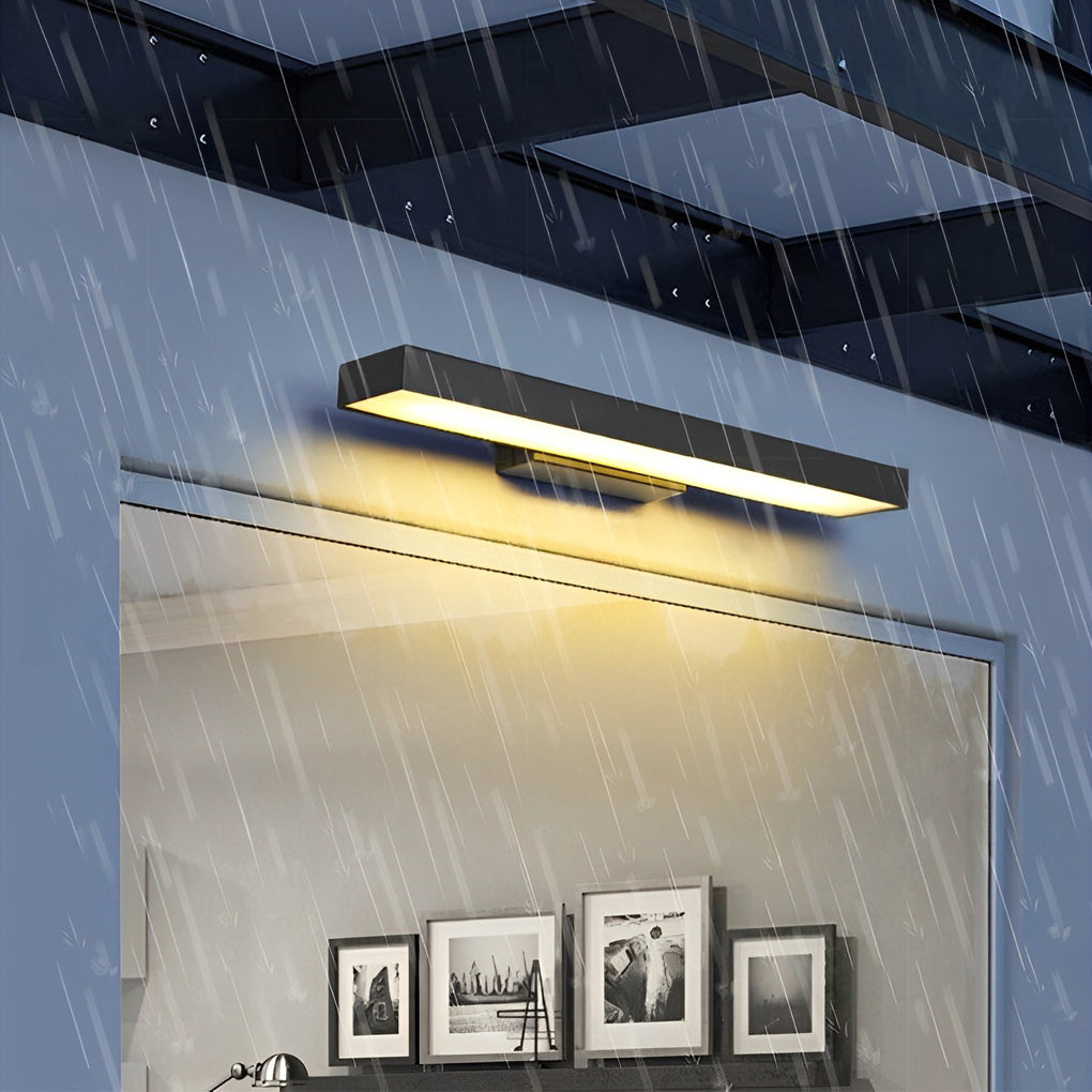 Modern Black Rectangle LED Waterproof Lamp