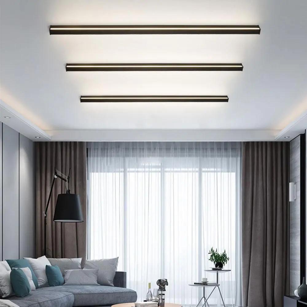 Long LED Linear Wall Lights – Dimmable RGB Modern Black Minimalist Lighting for Home, Hallway & Living Room Decor venvolt